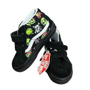 Baby size 7 Vans Kids Trippy Dip Glow SK8-Mid Reissue V Shoes RARE NWT